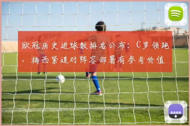 欧冠历史进球数排名公布：C罗领跑，梅西紧追对阵容部署有参考价值